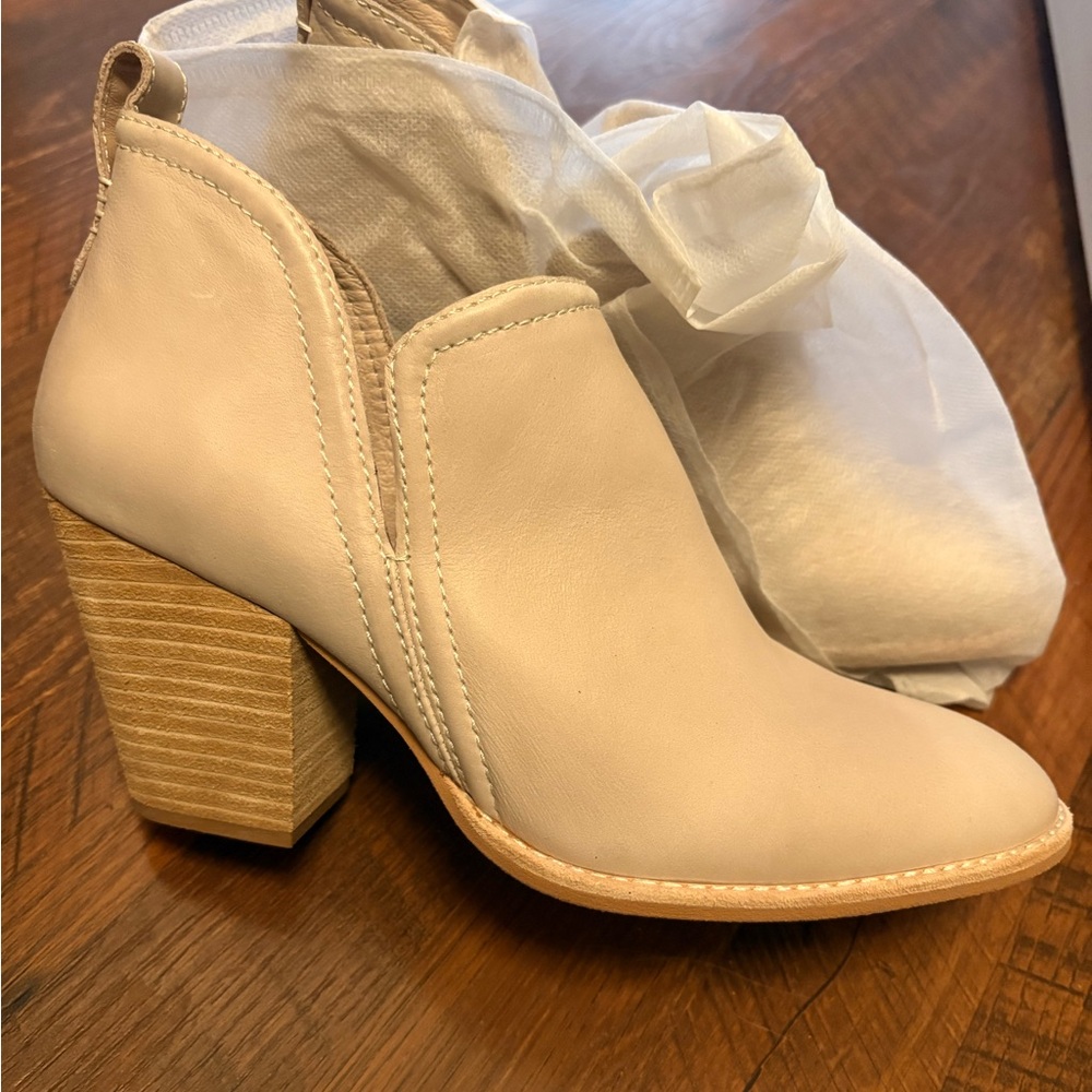 Jeffrey Campbell Cream Ankle Booties